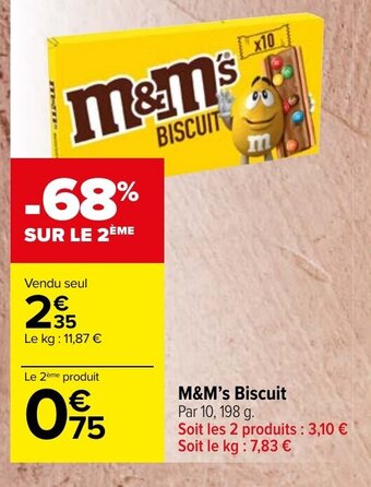 Carrefour Market M&M's Biscuit offre