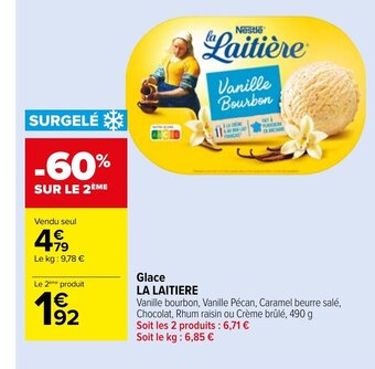 Carrefour Market Glace LA LAITIERE offre