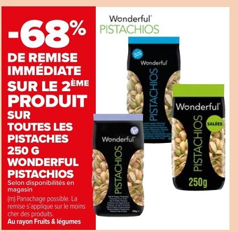 Carrefour Market Pistaches 250g wonderful Pistachios offre