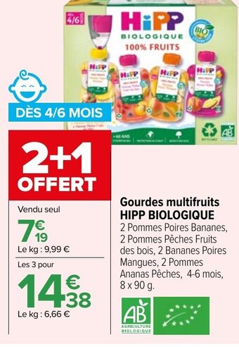 Gourdes multifruits HIPP BIOLOGIQUE