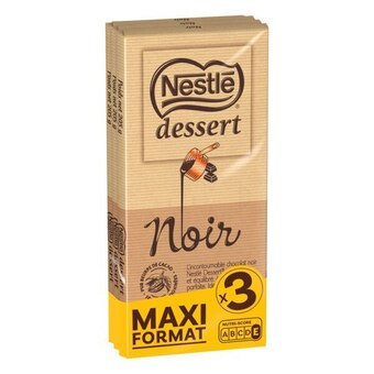 Auchan Tablettes de chocolat noir dessert nestle offre