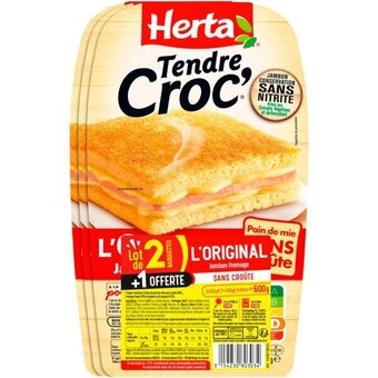 Auchan Croque-monsieur jambon fromage herta offre