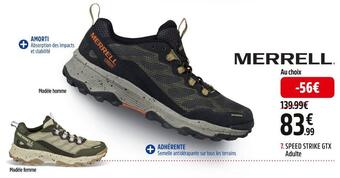Intersport Merrell chaussures de randonnée speed strike gtx adulte offre