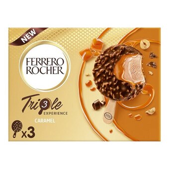 Bâtonnets glacés triple expérience caramel ferrero rocher