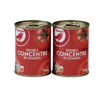 Auchan Double concentré de tomate auchan offre