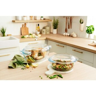 Auchan Cocotte ronde en verre ø 23.7 cm offre
