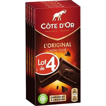 Auchan Tablettes de chocolat noir extra côte d'or offre