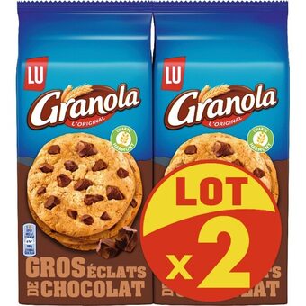 Auchan Cookies gros éclats de chocolat granola lu offre