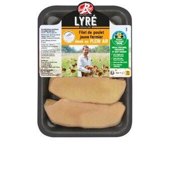 Auchan 4 filets de poulet lyré label rouge filière auchan cultivons le bon offre