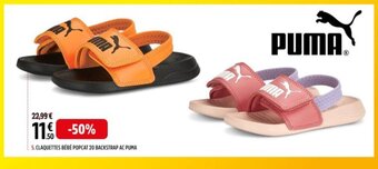 Intersport CLAQUETTES BÉBÉ POPCAT 20 BACKSTRAP AC PUMA offre