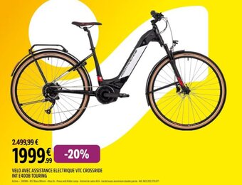 VELO AVEC ASSISTANCE ELECTRIQUE VTC CROSSRIDE INT E400B TOURING