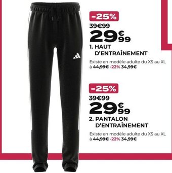 Go Sport PANTALON D'ENTRAÎNEMENT offre