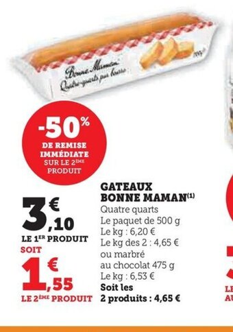 Hyper U GATEAUX BONNE MAMAN offre