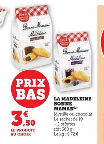 Hyper U LA MADELEINE BONNE MAMAN offre