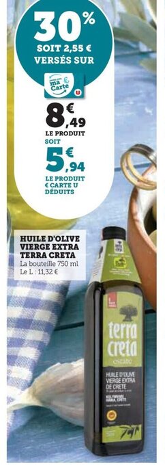 HUILE D'OLIVE VIERGE EXTRA TERRA CRETA