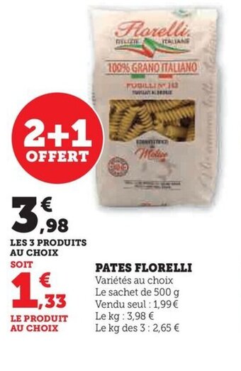 Hyper U PATES FLORELLI offre