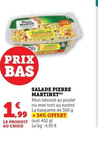 Hyper U SALADE PIERRE MARTINET offre
