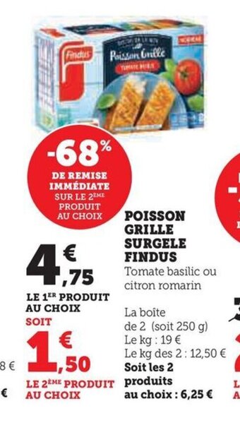 Hyper U POISSON GRILLE SURGELE offre
