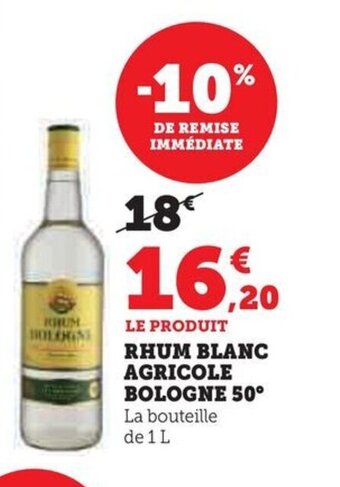 RHUM BLANC AGRICOLE BOLOGNE 50