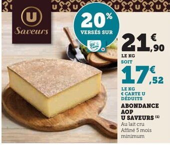 Hyper U ABONDANCE AOP U SAVEURS offre