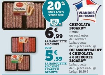 Hyper U Chipolata bigard offre