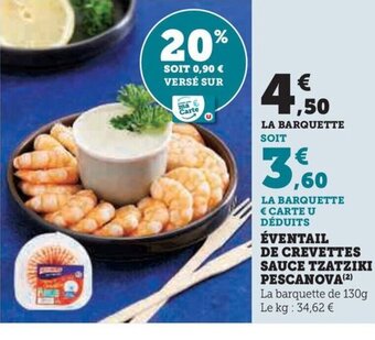 ÉVENTAIL DE CREVETTES SAUCE TZATZIKI PESCANOVA