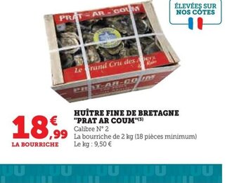 Hyper U HUÎTRE FINE DE BRETAGNE PRAT AR COUM offre