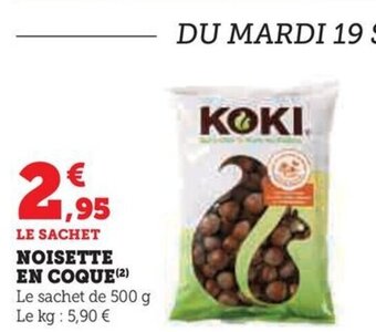Hyper U Noisette en coque offre