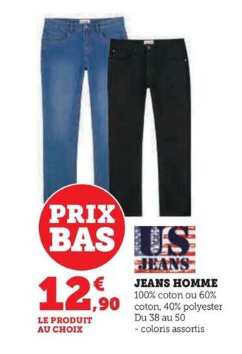 Hyper U JEANS HOMME offre