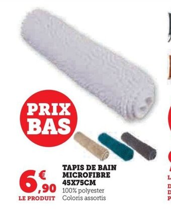 Hyper U TAPIS DE BAIN MICROFIBRE 45X75CM offre