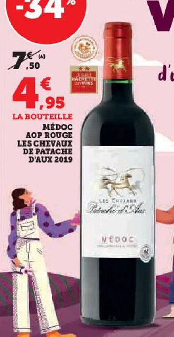 Hyper U MÉDOC AOP ROUGE LES CHEVAUX DE PATACHE D'AUX 2019 offre