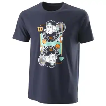 Decathlon Wilson king tech tee, pour homme, tennis, t-shirt, bleu marine offre