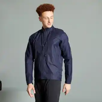 Decathlon Veste vélo vtt coupe pluie randonnée homme expl 500 bleu offre