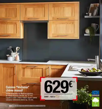 Brico Dépôt Cuisine "verbena" Chêne Massif offre