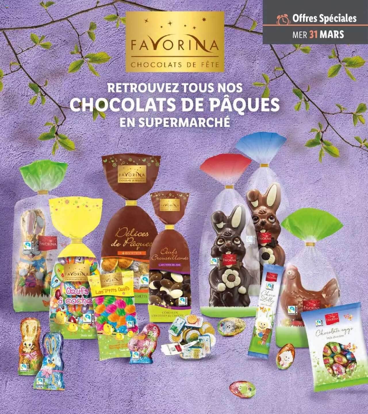 Promo Chocolats De Pâques Favorina chez Lidl