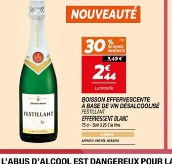 Netto BOISSON EFFERVESCENTE À BASE DE VIN DÉSALCOOLISÉ offre