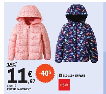 E.Leclerc 1 BLOUSON ENFANT offre