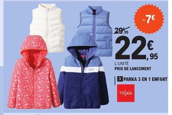 E.Leclerc 3 PARKA 3 EN 1 ENFANT offre