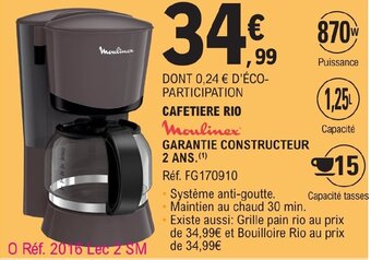 E.Leclerc CAFETIERE RIO Moulinex offre