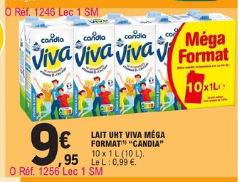 E.Leclerc LAIT UHT VIVA MÉGA FORMAT CANDIA offre