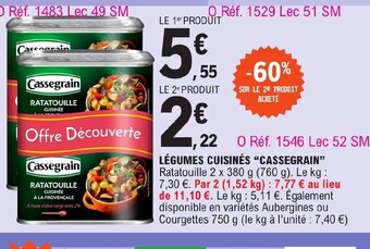E.Leclerc Legumes cuisines cassegrain offre