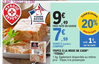 E.Leclerc TRIPES À LA MODE DE CAEN FÉRIAL offre