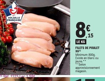 E.Leclerc FILETS DE POULET X6 offre