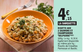 E.Leclerc RISOTTO AUX 2 SAUMONS ET CHAMPIGNONS DELPIERRE offre