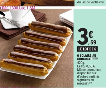 6 ÉCLAIRS AU CHOCOLAT