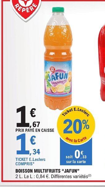 E.Leclerc BOISSON MULTIFRUITS JAFUN offre