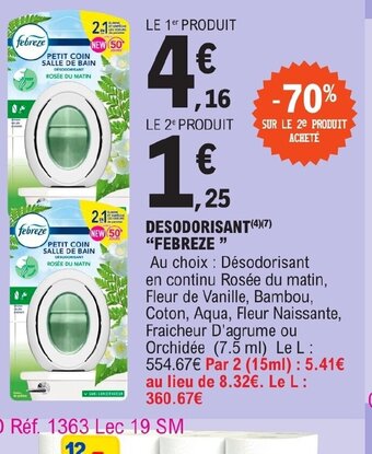 E.Leclerc DESODORISANT FEBREZE offre