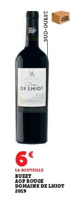 BUZET AOP ROUGE DOMAINE DE LHIOT 2019