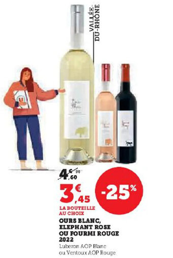 Hyper U OURS BLANC, ELEPHANT ROSE OU FOURMI ROUGE 2022 offre