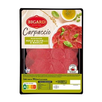Carrefour Carpaccio huile d'olive et basilic bigard offre